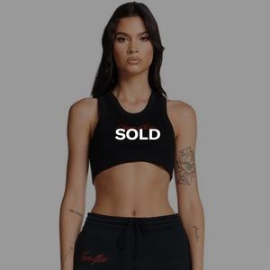 IAMGIA Vea Crop Tank - Red/Black